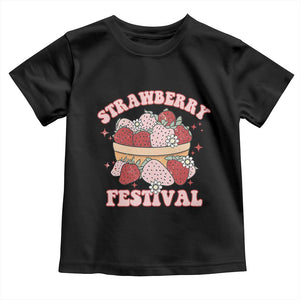 Strawberry Festival Toddler T Shirt Retro Strawberries Fruit Lover TS02 Black Print Your Wear