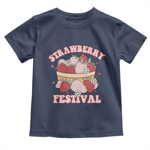 Strawberry Festival Toddler T Shirt Retro Strawberries Fruit Lover TS02 Navy Print Your Wear