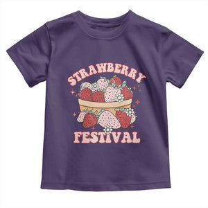 Strawberry Festival Toddler T Shirt Retro Strawberries Fruit Lover TS02 Purple Print Your Wear