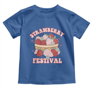 Strawberry Festival Toddler T Shirt Retro Strawberries Fruit Lover TS02 Royal Blue Print Your Wear