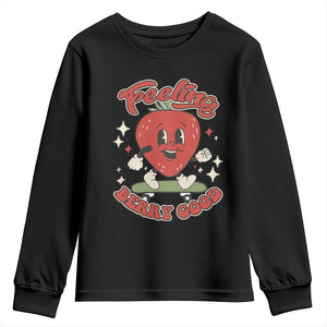 Strawberry Festival Youth Sweatshirt Cute Feeling Berry Good Fruit Lover TS02 Black Print Your Wear