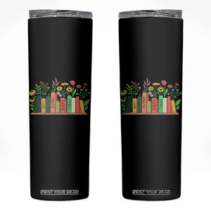 Subtle FDT 8647 Skinny Tumbler Foxtrots Deltas Tangos Book Lovers Flower TS02 Black Print Your Wear