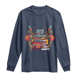 Subtle FDT Long Sleeve Shirt Fantasy Drama Tragedy Book Lover TS02 Navy Print Your Wear