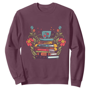 Subtle FDT Sweatshirt Fantasy Drama Tragedy Book Lover TS02 Maroon Print Your Wear