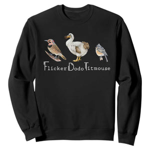 Subtle FDT Sweatshirt Flicker Dodo Titmouse Bird TS10 Black Print Your Wear