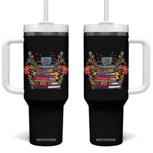 Subtle FDT Tumbler With Handle Fantasy Drama Tragedy Book Lover TS02 One Size: 40 oz Black Print Your Wear