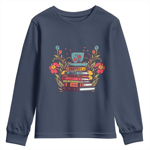 Subtle FDT Youth Sweatshirt Fantasy Drama Tragedy Book Lover TS02 Navy Print Your Wear