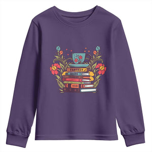 Subtle FDT Youth Sweatshirt Fantasy Drama Tragedy Book Lover TS02 Purple Print Your Wear