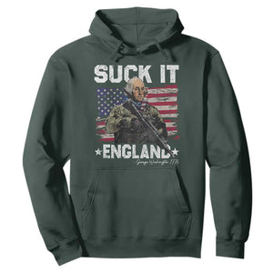 Suck It England Funny 4th of July George Washington 1776 Hoodie TS10 Dark Forest Green Print Your Wear