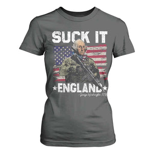 Suck It England Funny 4th of July George Washington 1776 T Shirt For Women TS10 Dark Heather Print Your Wear