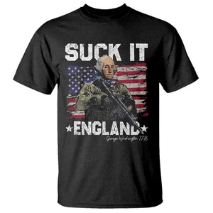 Suck It England Funny 4th of July George Washington 1776 T Shirt TS10 Black Print Your Wear
