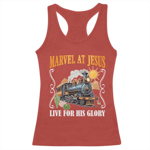 Summer VBS 2025 Racerback Tank Top Marvel at Jesus Live for His Glory Christian Bible Camp TS02 Red Print Your Wear