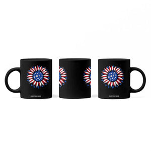Sunflower American Flag Coffee Mug Floral USA 4th of July Merica TS10 Print Your Wear