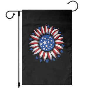 Sunflower American Flag Garden Flag Floral USA 4th of July Merica TS10 Black Print Your Wear