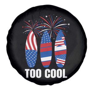 Surfing Lover Spare Tire Cover Surfboard 4th Of July Patriotic USA Flag Fireworks TS11 Print Your Wear