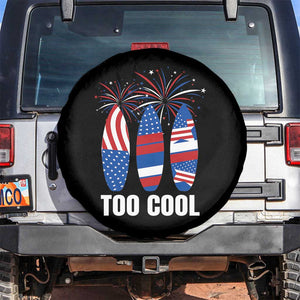 Surfing Lover Spare Tire Cover Surfboard 4th Of July Patriotic USA Flag Fireworks TS11 No hole Black Print Your Wear