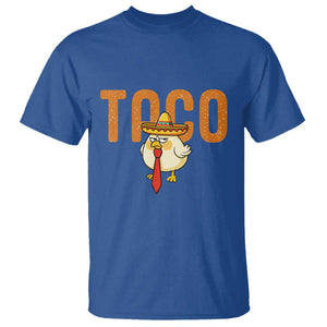 TACO Chicken in Sombrero T Shirt Funny Mexican Food TS02 Royal Blue Print Your Wear