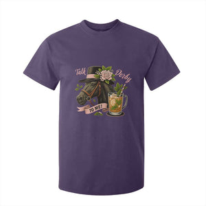 Talk Derby To Me T Shirt For Kid Ky Horse Racing Mint Julep and Roses TS02 Purple Print Your Wear