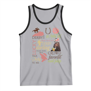 Talk Derby To Me Tank Top Horse Riders Ky Racing Day TS02 Athletic Heather Black Print Your Wear