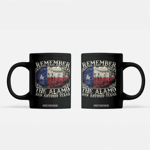 Texas Remember The Alamo Coffee Mug San Antonio Alamo War Texan Flag History Lover TS09 Black Print Your Wear