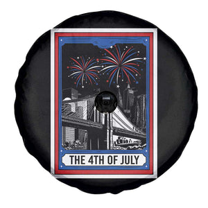The 4th Of July Spare Tire Cover Vintage Tarot Card Dark Magic USA Fireworks TS11 Print Your Wear