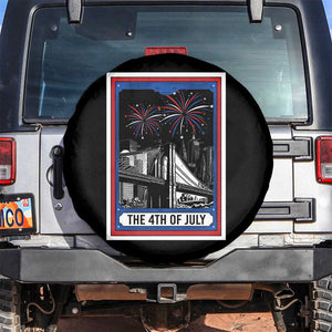 The 4th Of July Spare Tire Cover Vintage Tarot Card Dark Magic USA Fireworks TS11 No hole Black Print Your Wear
