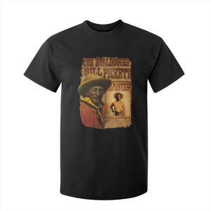 The Bulldogger Bill Pickett T Shirt For Kid Texan Rodeo Legend TS11 Black Print Your Wear