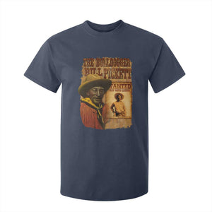 The Bulldogger Bill Pickett T Shirt For Kid Texan Rodeo Legend TS11 Navy Print Your Wear