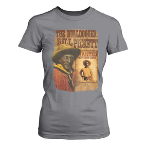 The Bulldogger Bill Pickett T Shirt For Women Texan Rodeo Legend TS11 Charcoal Print Your Wear