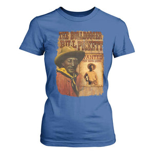 The Bulldogger Bill Pickett T Shirt For Women Texan Rodeo Legend TS11 Royal Blue Print Your Wear