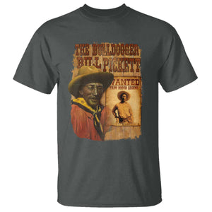 The Bulldogger Bill Pickett T Shirt Texan Rodeo Legend TS11 Dark Heather Print Your Wear