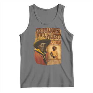 The Bulldogger Bill Pickett Tank Top Texan Rodeo Legend TS11 Black Heather Print Your Wear