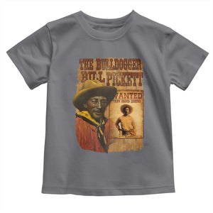 The Bulldogger Bill Pickett Toddler T Shirt Texan Rodeo Legend TS11 Charcoal Print Your Wear