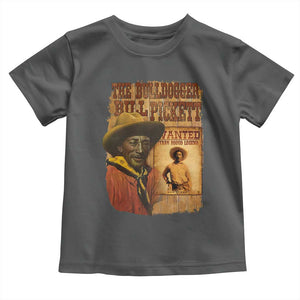 The Bulldogger Bill Pickett Toddler T Shirt Texan Rodeo Legend TS11 Dark Heather Print Your Wear