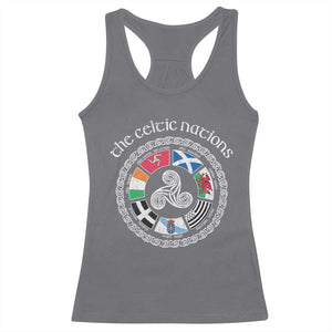 The Celtic Nations Racerback Tank Top Vintage The Seven Celtic Nations Flag TS11 Charcoal Print Your Wear