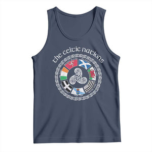 The Celtic Nations Tank Top Vintage The Seven Celtic Nations Flag TS11 Navy Print Your Wear