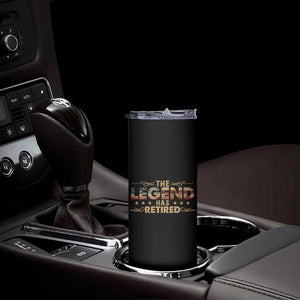 The Legend Has Retired 2025 Skinny Tumbler Retro American Flag TS10 Print Your Wear