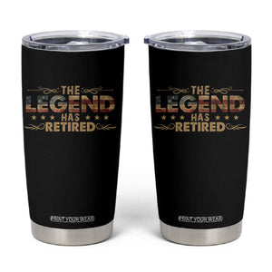 The Legend Has Retired 2025 Tumbler Cup Retro American Flag TS10 Black Print Your Wear