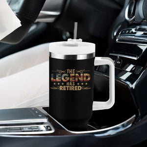The Legend Has Retired 2025 Tumbler With Handle Retro American Flag TS10 Print Your Wear