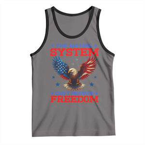 The Metric System Can't Measure Freedom Tank Top Funny Patriotic Eagle 4th of July USA Flag TS02 Deep Heather Black Print Your Wear