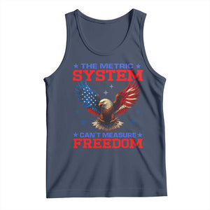 The Metric System Can't Measure Freedom Tank Top Funny Patriotic Eagle 4th of July USA Flag TS02 Navy Print Your Wear