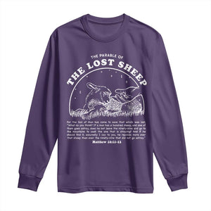 The Parable Of The Lost Sheep Long Sleeve Shirt Christian Bible Verse TS11 Purple Print Your Wear