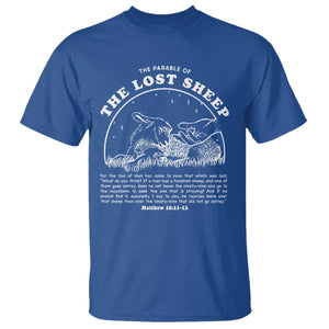 The Parable Of The Lost Sheep T Shirt Christian Bible Verse TS11 Royal Blue Print Your Wear