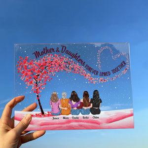 Personalized The Love Between Mother and Daughters Acrylic Plaque CTM Custom - Printyourwear