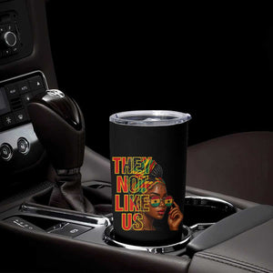 They Not Like Us Afro Queen Tumbler Cup Melanin Magic Woman witth Headwrap and Sunglasses TS02 Print Your Wear