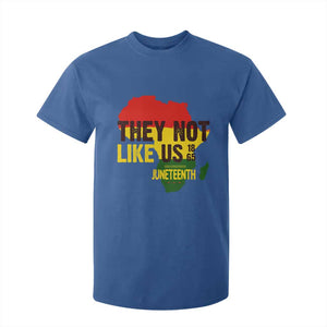 They Not Like Us Juneteenth 1865 T Shirt For Kid Afrocentric Africa Map Black Pride TS02 Royal Blue Print Your Wear