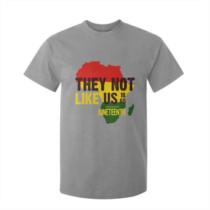 They Not Like Us Juneteenth 1865 T Shirt For Kid Afrocentric Africa Map Black Pride TS02 Sport Gray Print Your Wear
