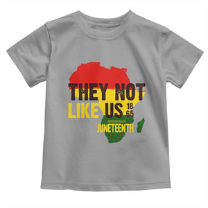 They Not Like Us Juneteenth 1865 Toddler T Shirt Afrocentric Africa Map Black Pride TS02 Sport Gray Print Your Wear