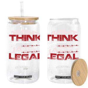 Think While It's Still Legal Glass Can Patriotic Flag TS10 Black Print Your Wear