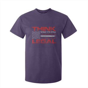 Think While It's Still Legal T Shirt For Kid Patriotic Flag TS10 Purple Print Your Wear